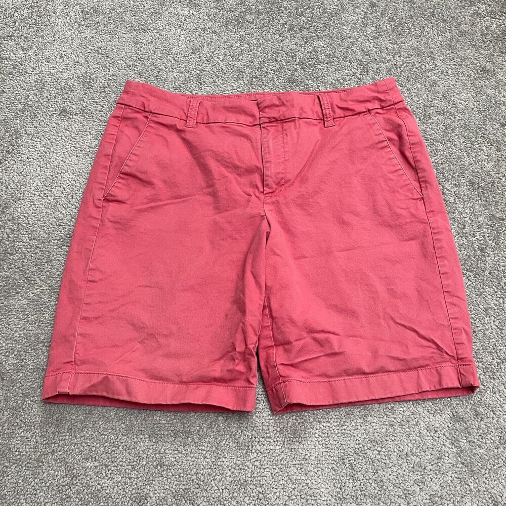 J. Crew Chino Shorts Womens 8 Pink Cotton Pockets Mid Rise Casual Outdoor 32x9